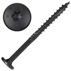 Screw Products NOVA #18 In. X 4 In. L Star Black Steel Lag Screw 50 Pk