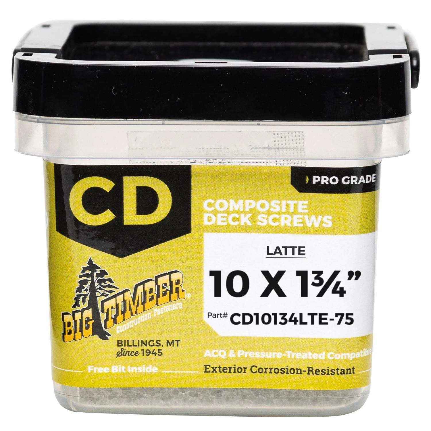 Big Timber No. 10 Ga. X 1-3/4 In. L Brown Star Trim Head Composite Deck Screws 75 Pk 1 Big Timber No. 10 Ga. X 1-3/4 In. L Brown Star Trim Head Composite Deck Screws 75 Pk