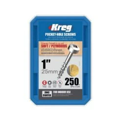 Kreg No. 7 X 1 In. L Square Zinc-Plated Pocket-Hole Screw 250 Pk