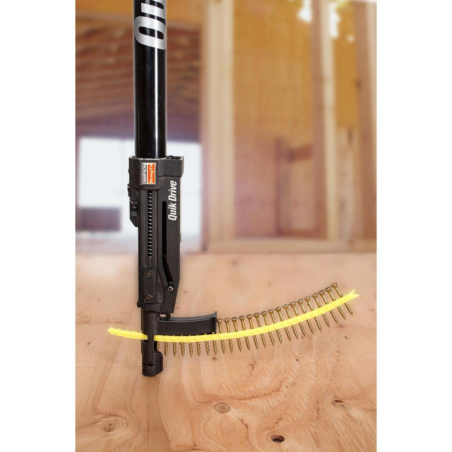 Simpson Strong-Tie Quik Drive No. 9 X 1-3/4 In. L Lobe Yellow Zinc Collated Subfloor Screws 1 Pk 7 Simpson Strong-Tie Quik Drive No. 9 X 1-3/4 In. L Lobe Yellow Zinc Collated Subfloor Screws 1 Pk - Image 7