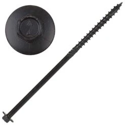 Screw Products YUKON #18 In. X 7 In. L Hex Black Steel Lag Screw 50 Pk