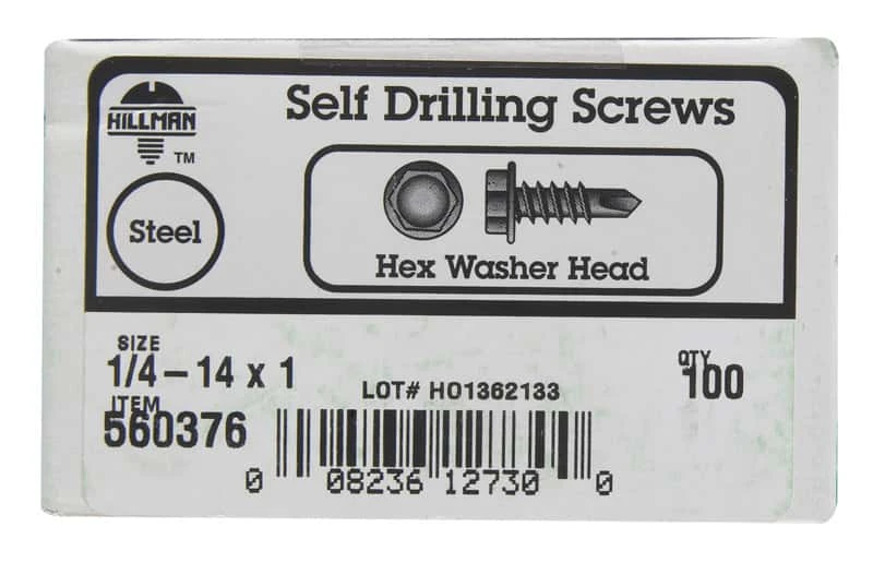 Hillman 1/4-14 Sizes X 1 In. L Hex Hex Washer Head Sheet Metal Screws 100 Pk 1 Hillman 1/4-14 Sizes X 1 In. L Hex Hex Washer Head Sheet Metal Screws 100 Pk