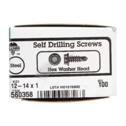 Hillman No. 12-14 X 1 In. L Hex Hex Washer Head Sheet Metal Screws 100 Pk