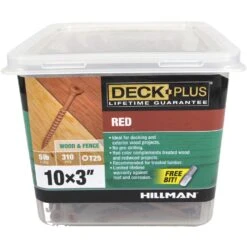 Hillman Deck Plus No. 10 X 3 In. L Red Star Flat Head Exterior Deck Screws 5 Lb -Hil Screws Shop 1d358413 2f0b 4725 86f1 128b0002bbb7