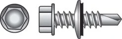 Hillman No. 12-14 X 2 In. L Hex Hex Washer Head Self- Drilling Screws 100 Pk