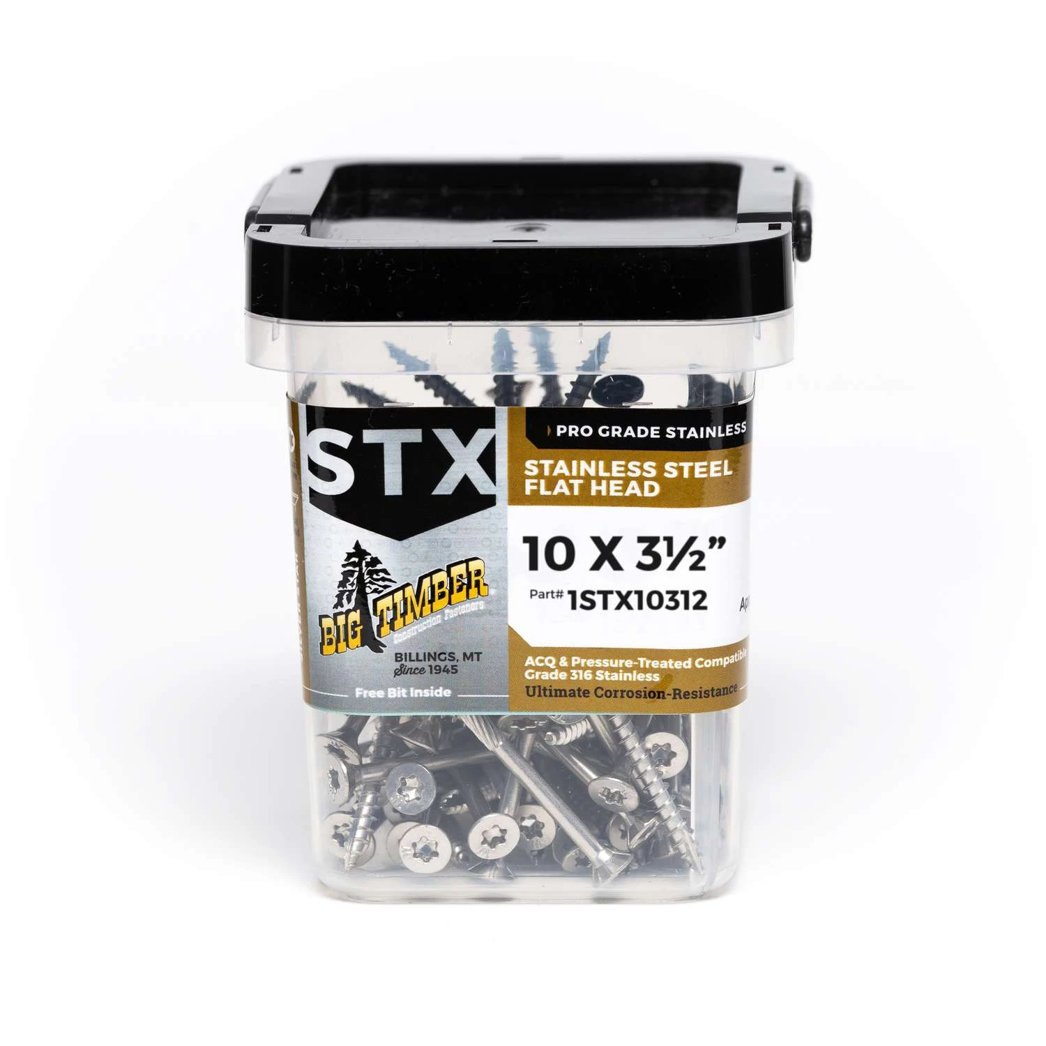 Big Timber No. 10 X 3-1/2 In. L Star Stainless Steel Screws 1 Lb 67 Pk 1 Big Timber No. 10 X 3-1/2 In. L Star Stainless Steel Screws 1 Lb 67 Pk