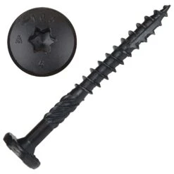 Screw Products NOVA #14 In. X 2.5 In. L Star Black Steel Lag Screw 50 Pk