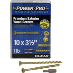 Hillman Power Pro No. 10 X 3-1/2 In. L Star Flat Head Premium Deck Screws 1 Lb 59 Pk -Hil Screws Shop 349dafad e72f 4359 b939 a734c302355b