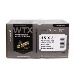 Big Timber No. 15 Ga. X 3 In. L Star Black Structural Wood Screws 500 Pk