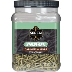 Screw Products AURA No. 8 X 2 In. L Star Coated Cabinet Screws 5 Lb 655 Pk