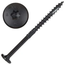 Screw Products NOVA #16 In. X 4 In. L Star Black Steel Lag Screw 50 Pk