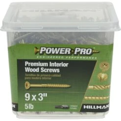 Hillman Power Pro No. 9 X 3 In. L Star Yellow Zinc Wood Screws 5 Lb 450 Pk -Hil Screws Shop 4bf157e9 b476 45cd 93b0 ba483cb77f0c