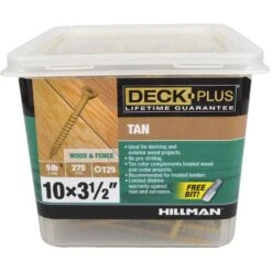 Hillman Deck Plus No. 10 X 3-1/2 In. L Tan Star Flat Head Exterior Deck Screws 5 Lb -Hil Screws Shop 4c00288e 5e33 437c af22 d3496b74623a