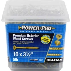 Hillman Power Pro No. 10 X 3-1/2 In. L Star Flat Head Premium Deck Screws 5 Lb 295 Pk -Hil Screws Shop 4f8915f3 ecf4 4a35 9297 a6f0ee84407d
