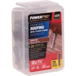 Hillman Power Pro No. 10 X 1.5 In. L Hex Drive Washer Head Roofing Screws 1 98 Pk