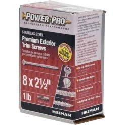 Hillman Power Pro No. 8 X 2-1/2 In. L Star Trim Screws 1 Lb 130 Pk -Hil Screws Shop 5a6c7666 a593 4139 9344 2448b6430e57