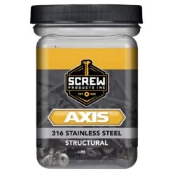 Screw Products AXIS No. 10 X 2-1/2 In. L Star Stainless Steel Wood Screws 1 Lb 70 Pk