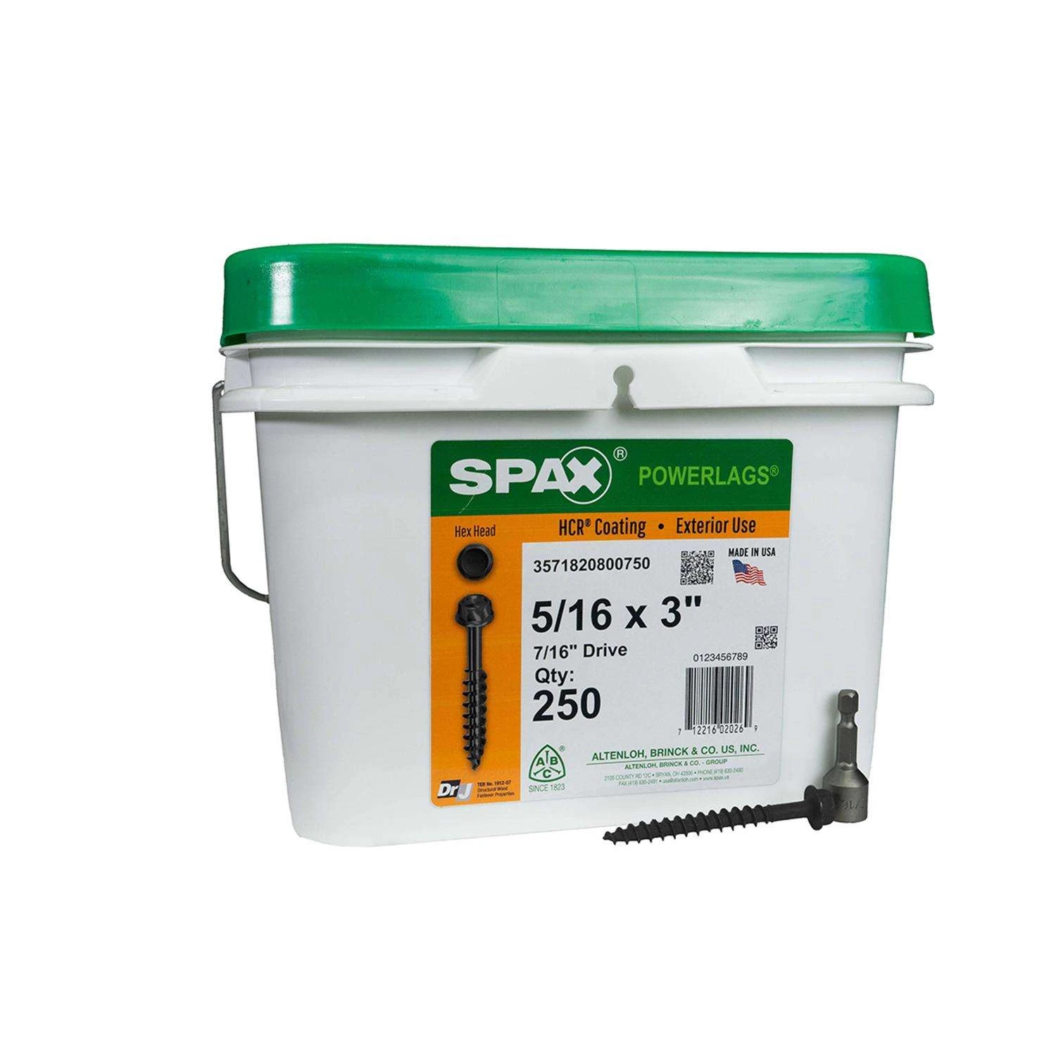 SPAX PowerLags 5/16 In. In. X 3 In. L Hex Drive Hex Washer Head Construction Screws 250 Pk 1 SPAX PowerLags 5/16 In. In. X 3 In. L Hex Drive Hex Washer Head Construction Screws 250 Pk