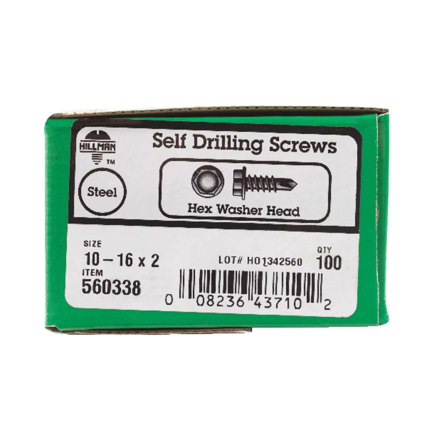 Hillman No. 10 X 2 In. L Hex Hex Washer Head Sheet Metal Screws 100 Pk 2 Hillman No. 10 X 2 In. L Hex Hex Washer Head Sheet Metal Screws 100 Pk - Image 2