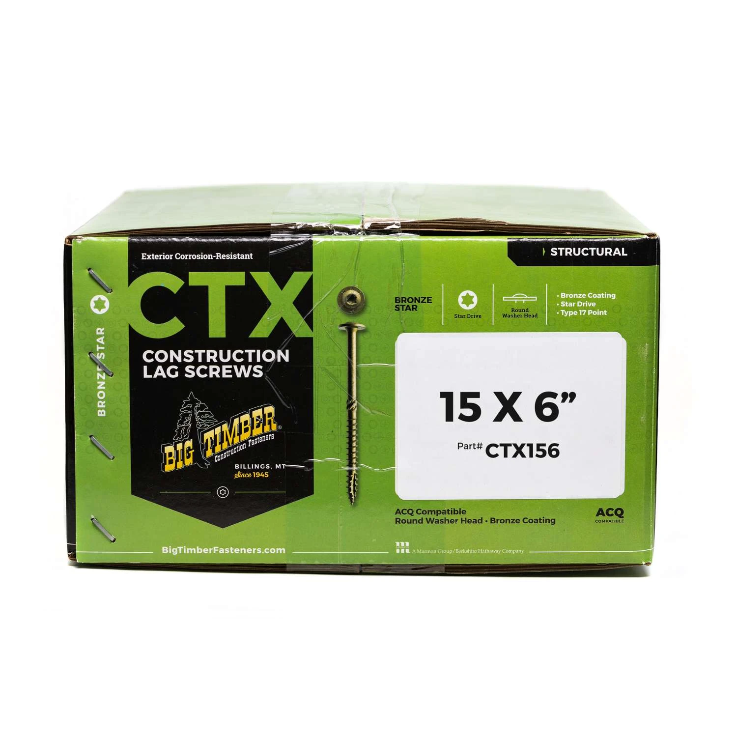 Big Timber No. 15 Ga. X 6 In. L Star Round Head Construction Screws 300 Pk 2 Big Timber No. 15 Ga. X 6 In. L Star Round Head Construction Screws 300 Pk - Image 2