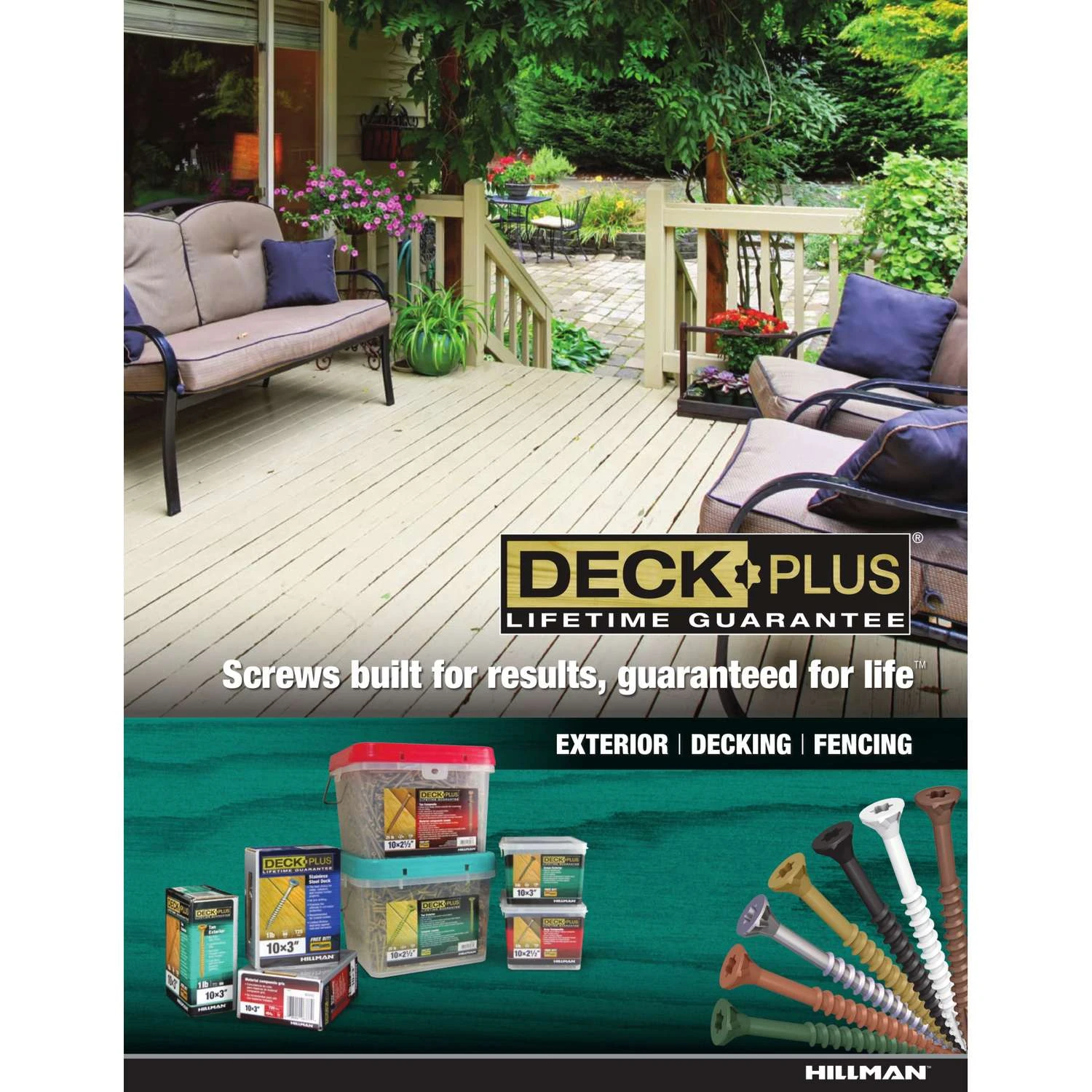 Hillman Deck Plus No. 10 X 2-1/2 In. L Red Star Flat Head Composite Deck Screws 1 Lb 8 Hillman Deck Plus No. 10 X 2-1/2 In. L Red Star Flat Head Composite Deck Screws 1 Lb - Image 8