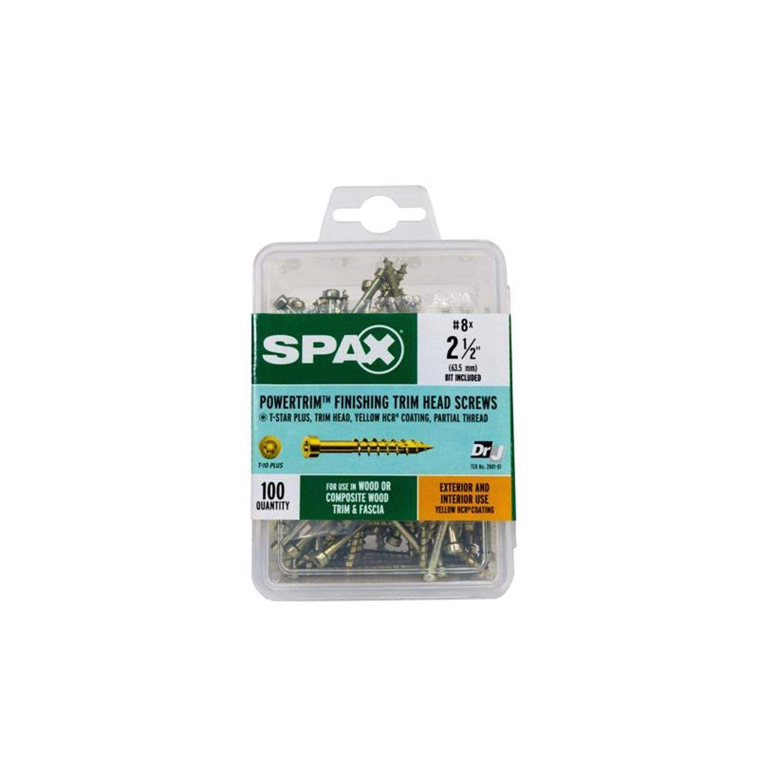 SPAX PowerTrim No. 8 In. X 2-1/2 In. L Star Round Head Trim Screws 100 Pk 1 SPAX PowerTrim No. 8 In. X 2-1/2 In. L Star Round Head Trim Screws 100 Pk