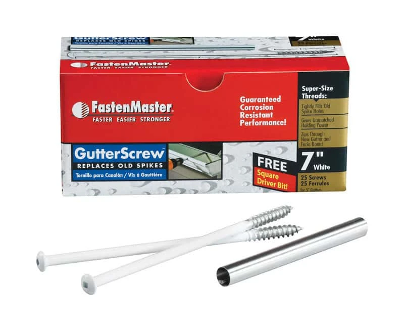 FastenMaster No. 3 X 7 In. L Square Round Head Gutter Screws 1 Pk 1 FastenMaster No. 3 X 7 In. L Square Round Head Gutter Screws 1 Pk