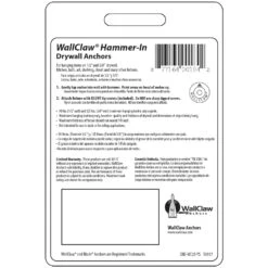 WallClaw Anchors .25 In. D X 2 In. L Plastic/Steel Pan Head Wallboard Anchors 25 Pk -Hil Screws Shop 68938825 7653 44db 903f 4d7d399ff5b7