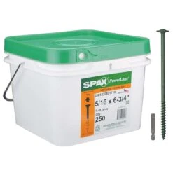 SPAX PowerLags 5/16 In. In. X 6-3/4 In. L T-40 Washer Head Structural Screws 250 Pk