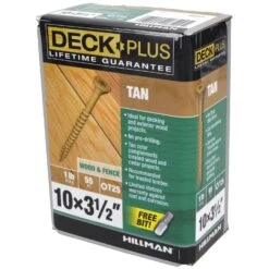 Hillman Deck Plus No. 10 X 3-1/2 In. L Tan Star Flat Head Exterior Deck Screws 1 Lb -Hil Screws Shop 6be4b2ae d4de 42d3 9dc4 8294bb8f4330