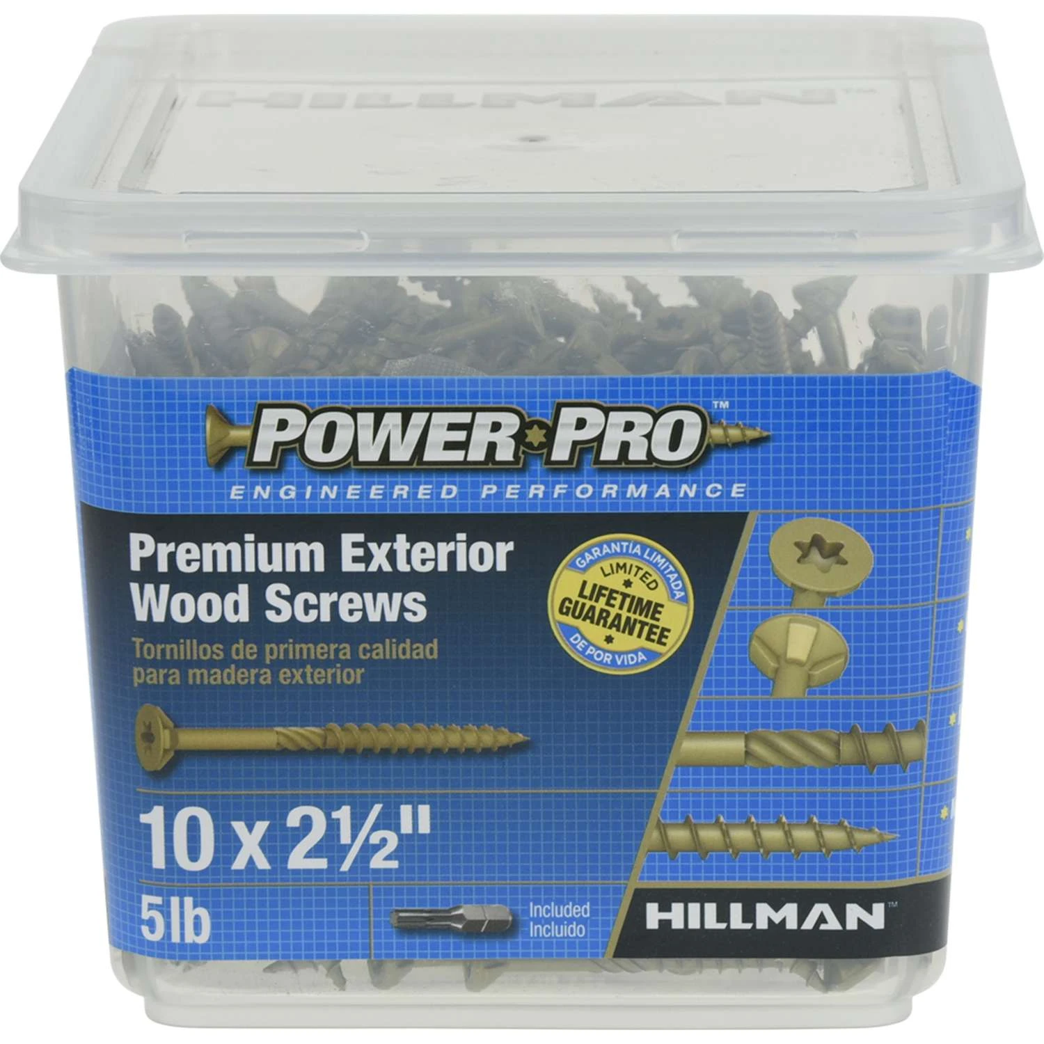Hillman Power Pro No. 10 X 2-1/2 In. L Star Flat Head Exterior Deck Screws 5 Lb 3 Hillman Power Pro No. 10 X 2-1/2 In. L Star Flat Head Exterior Deck Screws 5 Lb - Image 3