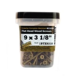 Big Timber No. 9 X 3-1/8 In. L Star Bronze Wood Screws 1 1800 Pk
