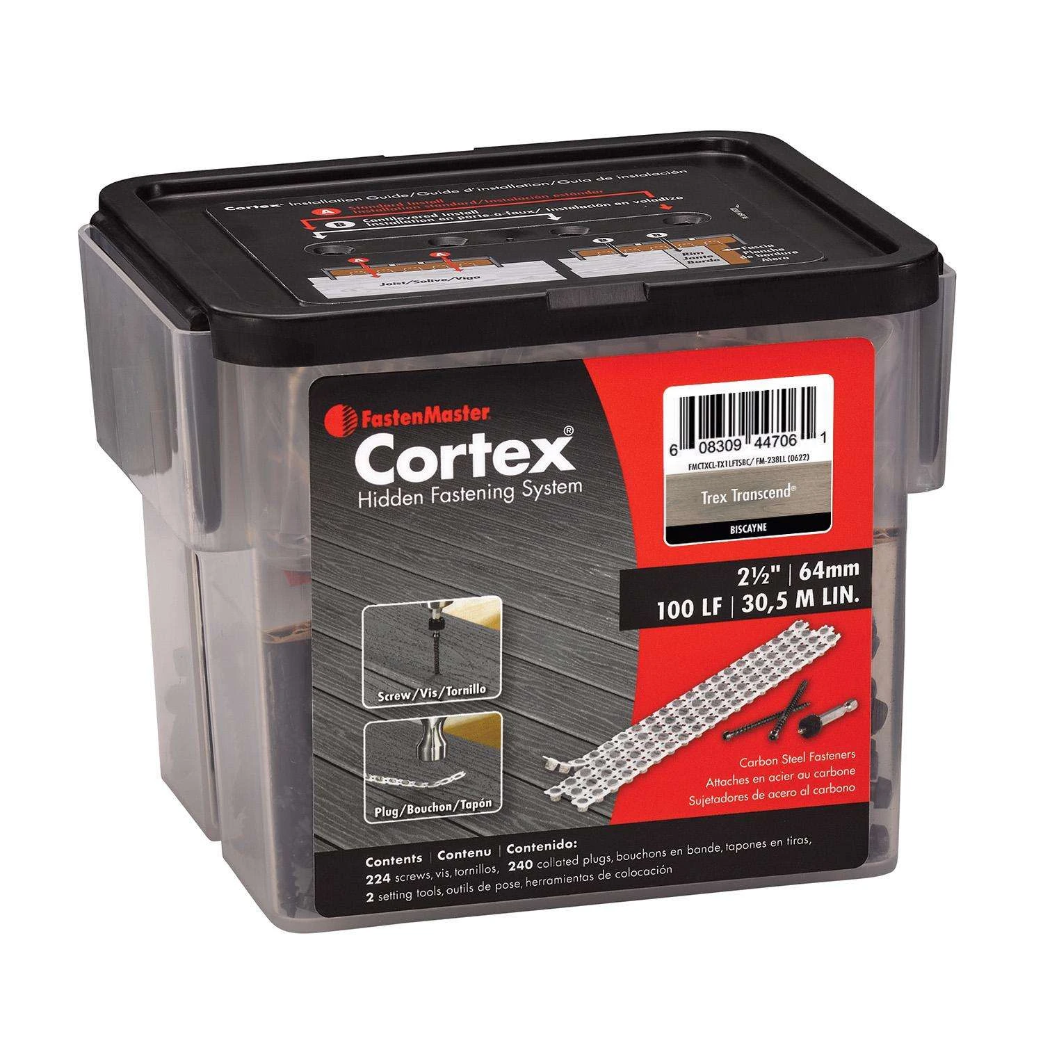 FastenMaster Cortex No. 10 X 2-1/2 In. L Biscayne Torx Ttap Button Head Hidden Deck Fastener 224 Pc 2 FastenMaster Cortex No. 10 X 2-1/2 In. L Biscayne Torx Ttap Button Head Hidden Deck Fastener 224 Pc - Image 2