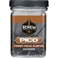 Screw Products PICO No. 8 X 2 In. L Star E-Coat Wood Screws 1 Lb 164 Pk