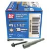 Grip-Rite No. 9 Wire X 1-1/2 In. L Star Hex Washer Head Structural Screws 50 Pk