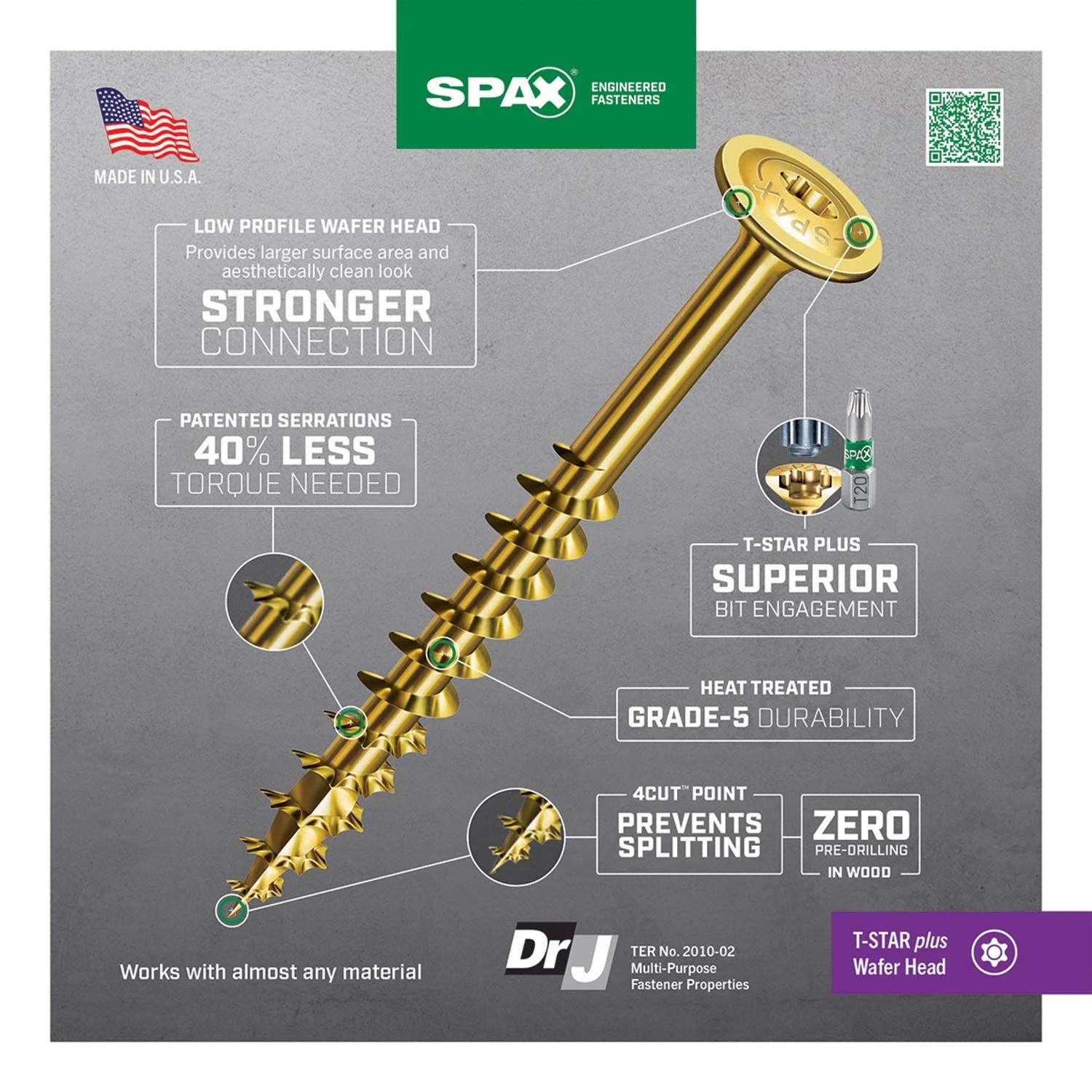 SPAX Multi-Material No. 8 In. X 1-1/4 In. L T-20+ Wafer Head Construction Screws 1 Lb 195 Pk 5 SPAX Multi-Material No. 8 In. X 1-1/4 In. L T-20+ Wafer Head Construction Screws 1 Lb 195 Pk - Image 5