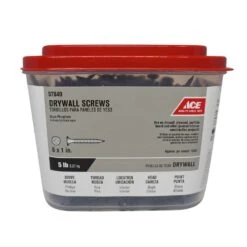 Ace No. 6 Wire X 1 In. L Phillips Drywall Screws 5 Lb 1693 Pk