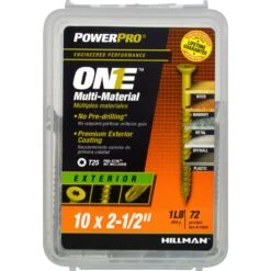 Hillman POWERPRO ONE No. 10 X 2-1/2 In. L Star Flat Head Multi-Material Screw 1 Lb 72 Pk
