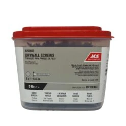 Ace No. 6 Wire X 1-1/4 In. L Phillips Drywall Screws 5 Lb 1226 Pk