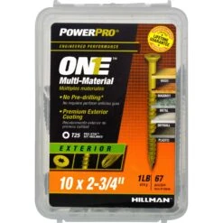 Hillman POWERPRO ONE No. 10 X 2-3/4 In. L Star Flat Head Multi-Material Screw 1 Lb 97 Pk