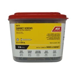 Ace No. 6 X 1-5/8 In. L Phillips Yellow Dichromate Cabinet Screws 5 Lb 1100 Pk