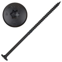 Screw Products NOVA #18 In. X 7 In. L Star Black Steel Lag Screw 50 Pk