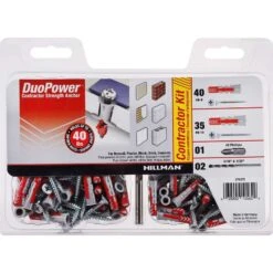 Hillman DuoPower Nylon Round Head Anchor Kit 78 Pc