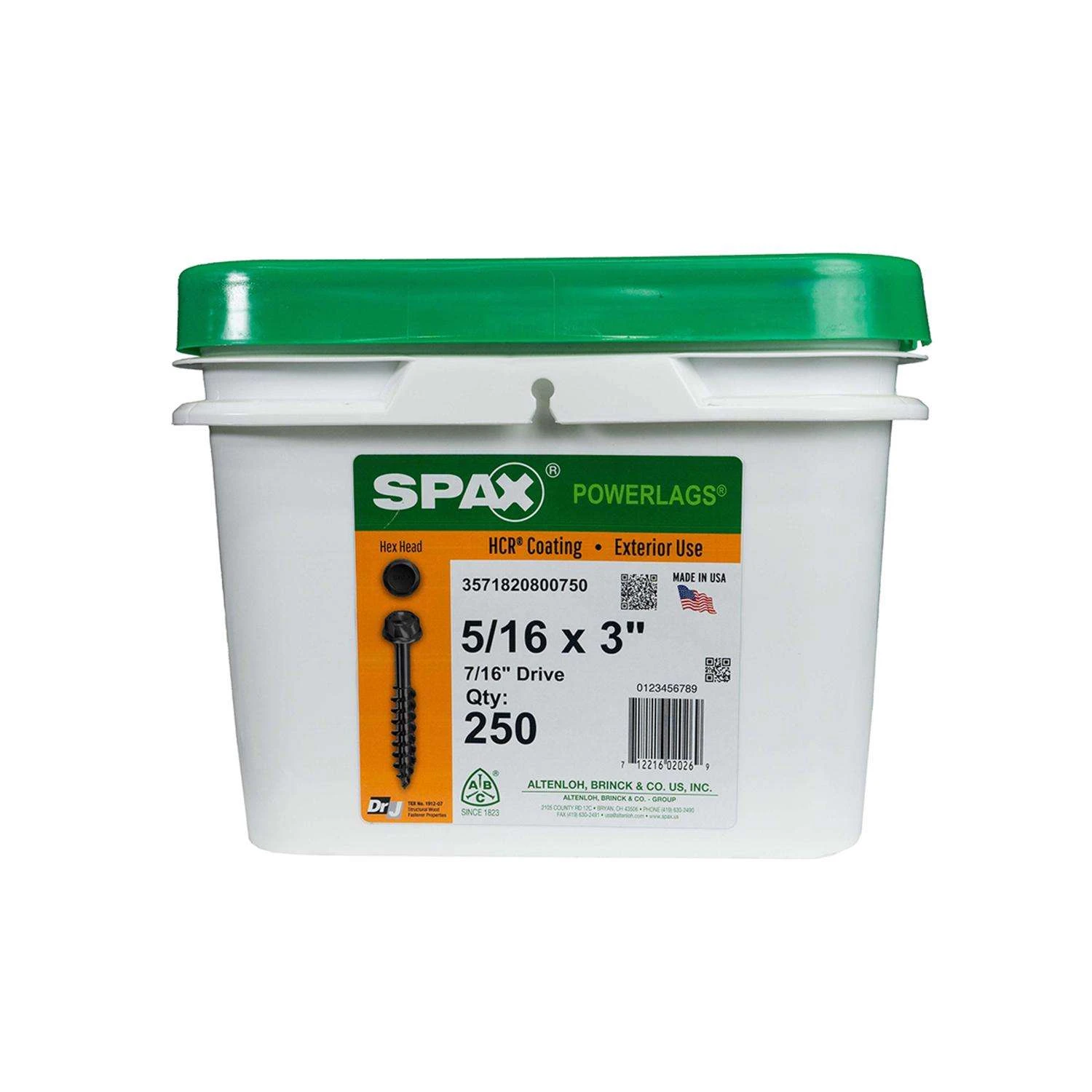 SPAX PowerLags 5/16 In. In. X 3 In. L Hex Drive Hex Washer Head Construction Screws 250 Pk 3 SPAX PowerLags 5/16 In. In. X 3 In. L Hex Drive Hex Washer Head Construction Screws 250 Pk - Image 3