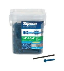 Tapcon 1/4 In. D X 1-3/4 In. L Steel Hex Head Concrete Screw Anchor 225 Pk