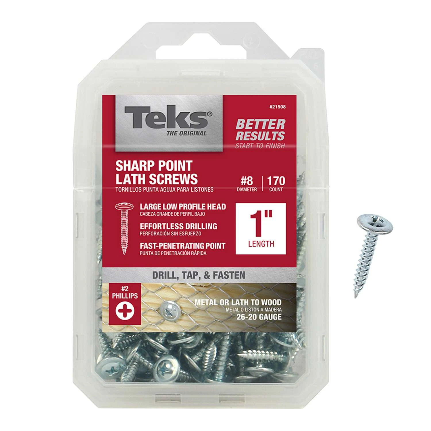 Teks No. 8 X 1 In. L Phillips Truss Head Lath Screws 170 Pk 1 Teks No. 8 X 1 In. L Phillips Truss Head Lath Screws 170 Pk