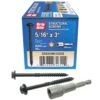 Grip-Rite 5/16 In. Wire X 3 In. L Star Hex Washer Head Structural Screws 50 Pk