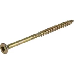 Hillman Power Pro No. 9 X 3 In. L Star Yellow Zinc Wood Screws 5 Lb 450 Pk