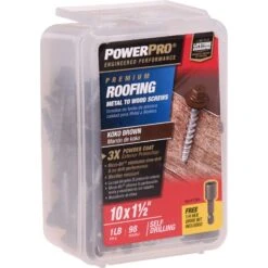 Hillman Power Pro No. 10 X 1.5 In. L Hex Drive Washer Head Roofing Screws 1 98