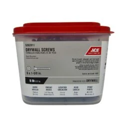 Ace No. 6 Wire X 1-5/8 In. L Phillips Drywall Screws 5 Lb 1008 Pk